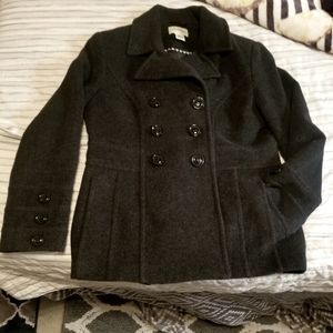 Drk Gray Double Breasted peacoat St. John's Bay